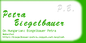 petra biegelbauer business card